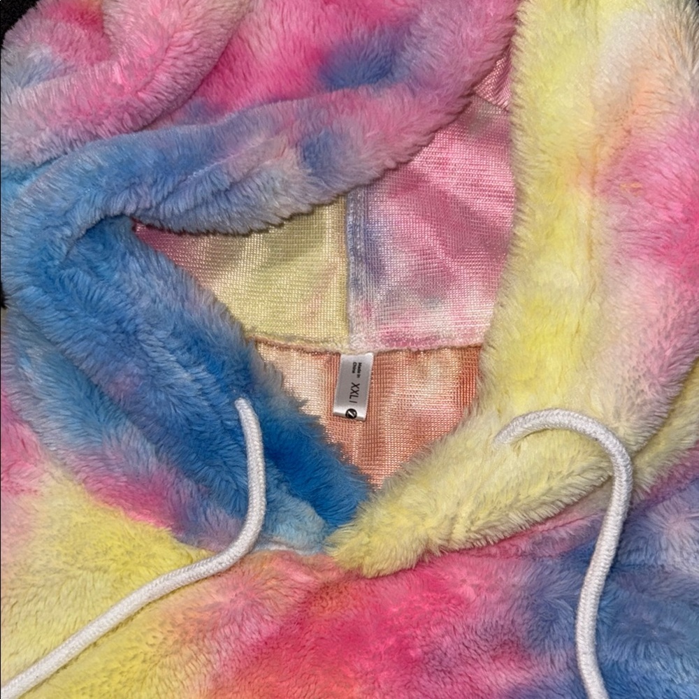 Super Warm Women’s Or Men’s Colorful Tie-Dye Women's Fluffy Sweater. Women’s XXL - Picture 2 of 9